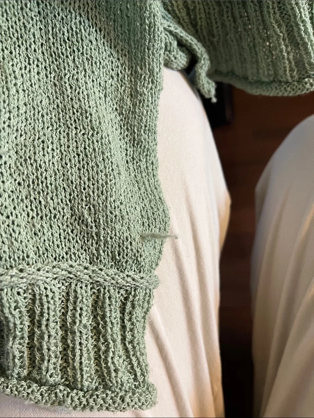 Green Daisy Oversized Knit Sweater - Picture 9 of 9